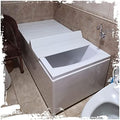 Bamboo Bathtub Caddy Tray with Foldable Cover for Spa Bath & Shower nization by Unknown