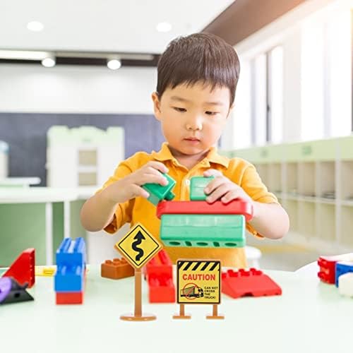 iplusmile Kids Traffic Signs Playset: 30pcs Street Traffic Cone Barricade Signs Crosswalk Signal Educational Mini Toys for Boys Girls, Ages 3+ - Image 4
