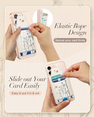 Shorogyt Compatible with Magsafe Wallet with Flap Cover, Watercolor - Image 5