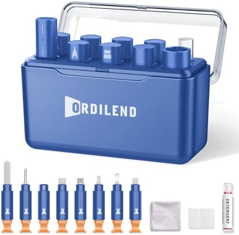 iPhone Cleaning Kit for Charging Port Cleaner AirPod Phone, Dark Blue by Ordilend
