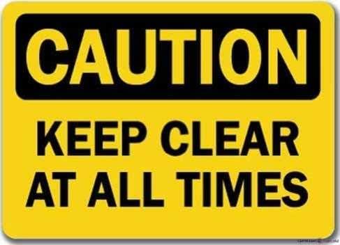 New Warning Metal Tin Signs Keep Clear At All Times Signs Street Sign 20 x 30 cm / 8 x 12 inches (height x length) by Eletina