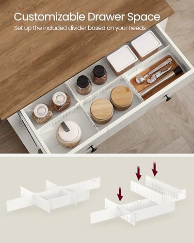 VASAGLE Buffet Cabinet, Coffee Bar with a Drawer, Adjustable Shelf - Image 6