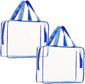 2Pcs Crystal Clear PVC Travel Toiletry Bag Kit for Women Men, Cosmetic Bags by ROYBENS