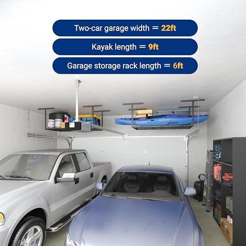 FLEXIMOUNTS 3x6 Overhead Garage Ceiling Storage Rack Adjustable, Hammertone - Image 6