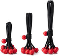 30 Pack Ball Bungee Cord, Heavy Duty Bungie Cord Balls (4" 6" 9",Black/Red) by Unknown