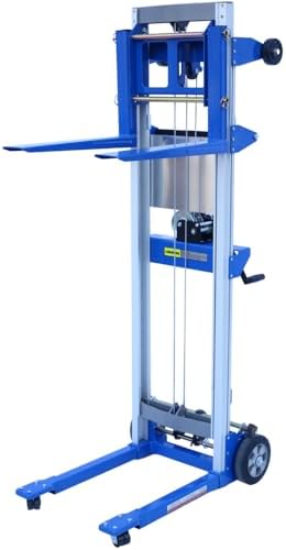 Fixed Straddle Hand Winch Lift Truck, Material Lifts, 34.6" Length, 24.8" Width, 66.9" Height, 400lb Capacity, Perfect for Warehouses Construction Sites - Image 5