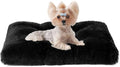 EHEYCIGA Fluffy Dog Crate Bed for Small Dogs, Plush Crate Pad, Black by EHEYCIGA