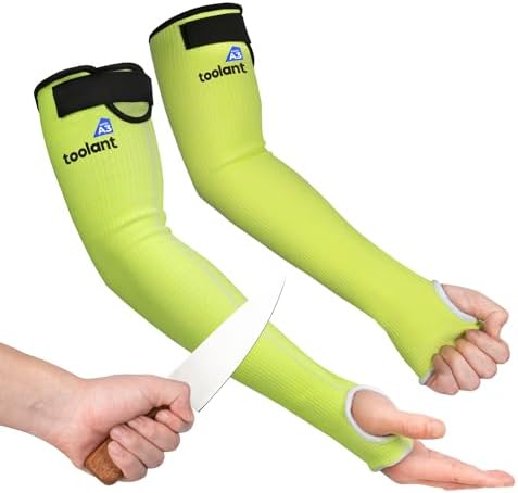 OriStout Cut Resistant Gardening Sleeves with Tumb Hole, Green, 1 Pair by OriStout