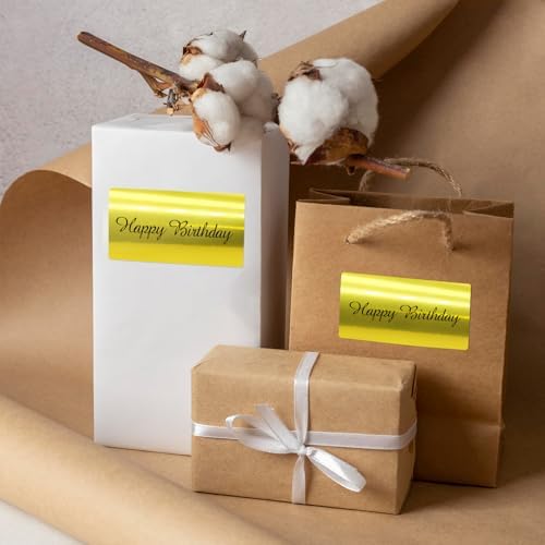 2" x 4" Gold Thermal Label Stickers,Waterproof Thermal Printer Sticker Labels for Gift Wrapping, Self-Adhesive Name Price Tag DIY Custom Logo Design (250 pcs,Gold) - Image 5
