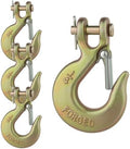 1/4" Chain Hooks, 4Pcs Clevi Slip Hook with Safety Latch 12600 Lb by WENHUALI