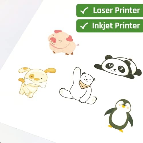Sticker Paper for Printer, Printable Matte White Sticker - 200 Sheets - Image 6