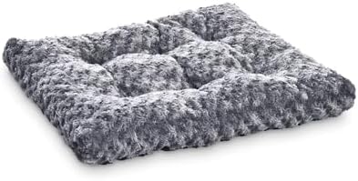 Amazon Basics Washable Cat and Dog Bed Crate Pad, Indoor, Easy to Wash, Fits Medium Crates, 29 x 21 x 3 inches, Gray by AmazonBasics