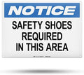 TRADESAFE Safety Shoes Required Sign, Aluminum PPE Safety Signs by TRADESAFE