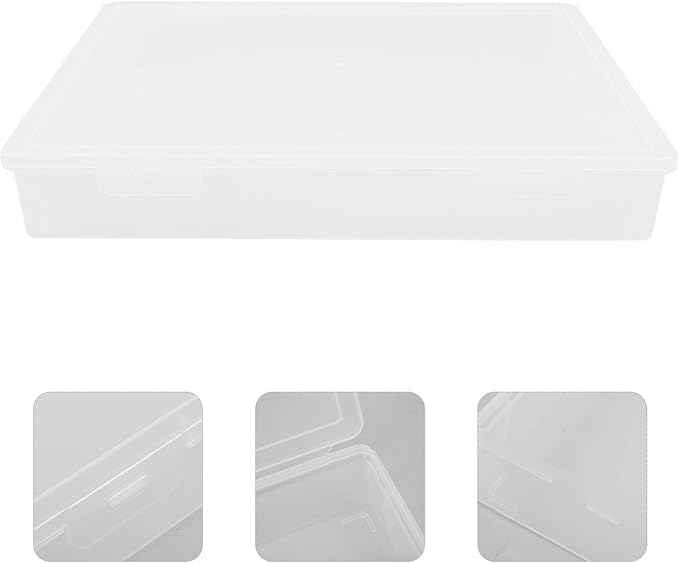 VILLCASE Transparent Plastic Certificate Organizer Box Desktop Document Storage - Image 8