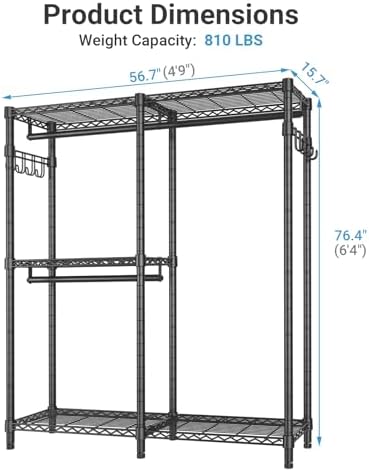 VIPEK V4C Garment Rack with Cover Clothing Rack Heavy Duty Portable Closet - Image 6