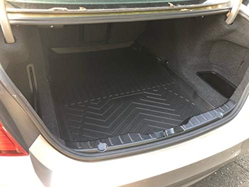 Rear Trunk Liner Tray Mat Pad for BMW 5-Series F10 M5 2011 2012 2013 2014 2015 2016 Floor Cargo Cover Protection Dirt Mud Snow All Weather Season Waterproof 3D Laser Measured Custom Fit C by EACCESSORIESEA
