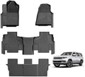 Floor Mats Compatible with 2022-2024 2025 Jeep Wagoneer 8-Seat (NOT for 7-Seat/L/S/Grand Cherokee) : Custom Fit All Weather TPE Heavy Duty Car Floor Liners Wagoneer Accessories by AOMSAZTO