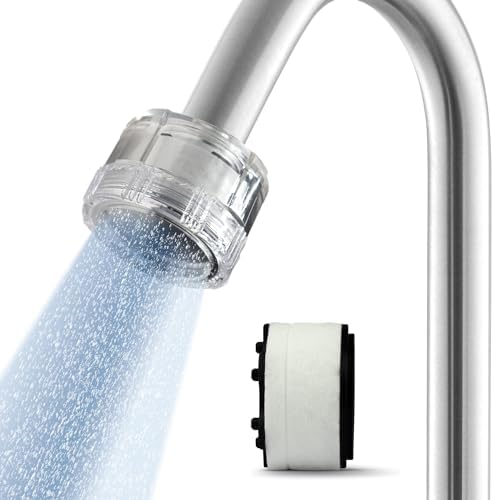 Kitchen and Bathroom Faucet Filter Kit - Sink Faucet Filter with Carbon and Sediment Options - 10 Adapters, Color Change Indicator, 1 Pull-Out Adapter and Wrench Included by Quick+Parts+Delivery