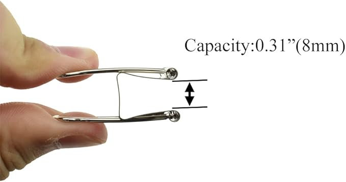 HAHIYO Binder Clips Paper Clamps Spring Steel Sturdy 0.98 inches Width 0.31 - Image 2