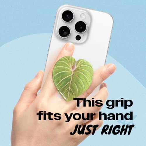 OnTheGrip Cute Acrylic Tropical Leaf Design Collapsible Expandible Mobile Phone Grip Stand Holder for Smartphone Tablet Cell Phone Accessory (Gloriosum) - Image 2