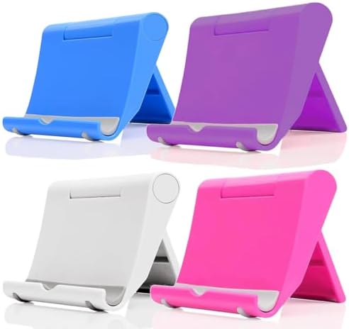 4 Pack Adjustable Desktop Cell Phone Stand for Phones & Tablets by JUSDIQIR