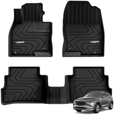 LASFIT Floor Mats Fit for Mazda CX5 2017-2025 TPE 1st & 2nd Row Liners by LASFIT