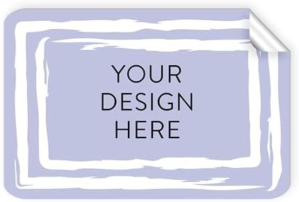 100 Custom Vinyl Stickers - Upload Your own Image, Text, Design, Logo - Personalized Logo Labels for Handmade, Packaging, Bottle, Jars, Candle, Brand Stickers (Lavender Swirls, 6x4) by DayStarCustomDesigns