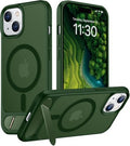 Temdan Magnetic Compatible with iPhone 15 Plus Case & iPhone 14 Plus Case, [Built-in Invisible Kickstand][Compatible with MagSafe][Military Grade Shockproof] Slim Translucent Matte Phone Case 6.7" by Temdan