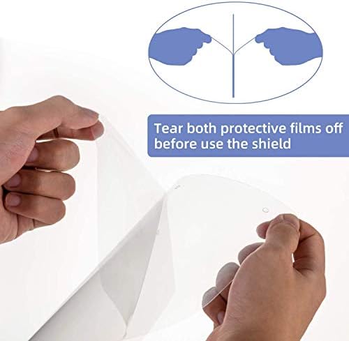 Clearview 100 pk Face Shield Reusable Washable Protective Cover Clear Mask Anti-Splash Anti-Fog Anti-Dust Soft All Day Comfort (100) - Image 5