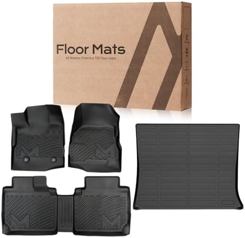 TPE Automotive Floor Mats & Cargo Liner Custom for 2012-2017 Chevy Equinox & GMC Terrain, All Weather Cover Protection Waterproof Black Floor Liner Front & Rear Row Full Set Car Mats, 4PCS - Image 7