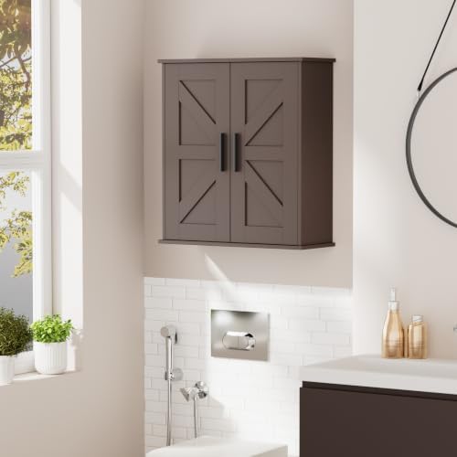 Homleke Bathroom Wall Cabinet, Medicine Cabinet with Adjustable Shelves - Image 2