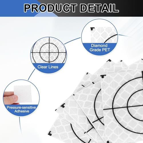 PATIKIL Survey Reflector Target Self-Adhesive Reflective Sheet Target Mark Tape, Suit for Ship Inspection - Image 3