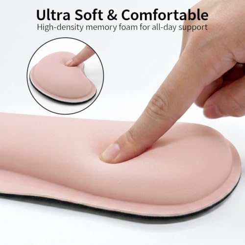 Bloss 2 Pink Wrist Rest for Mouse & Keyboard, Ergonomic Wrist Support - Image 6