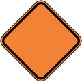 ComplianceSigns.com Orange Diamond [Blank Write-On] Reflective Sign, 12 inch with Center Holes on 80 mil Aluminum for Recreation by ComplianceSigns