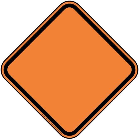 ComplianceSigns.com Orange Diamond [Blank Write-On] Reflective Sign, 12 inch with Center Holes on 80 mil Aluminum for Recreation by ComplianceSigns