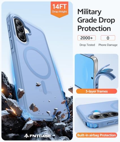 FNTCASE for Galaxy A37/A36 5G Phone Case, Fit for Magsafe, Screen Protector - Image 5