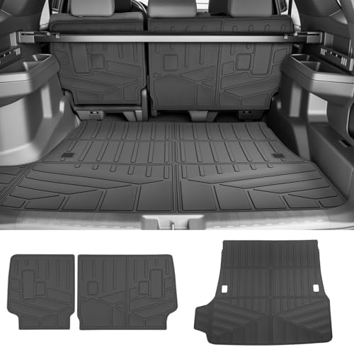 Cargo Mat Compatible with 2025 2026 Toyota 4Runner(Only for 5 Seats Gas) Cargo Liner Backrest Liner Seatback Protector for Toyota 4Runner Accessories(25-26 4Runner) by HUYINPJ