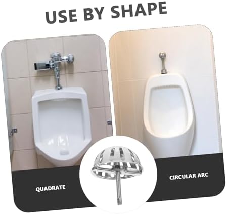 OUNONA 2pcs Stainless Steel Urinal Strainer Cover Easy to Install Urinal Accessory for Men Prevents Blockage Splashing Versatile Funnel Design for Clean Toilets - Image 6