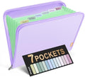 Sooez 7 Pockets Accordion File Organizer, Zipper Expanding File Folder A4 by Sooez