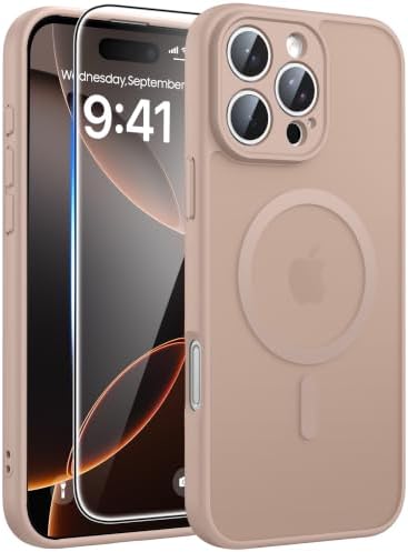 FNTCASE for iPhone 16 Pro Max Case, Fit for Magsafe, Glass Screen Protector by FNTCASE