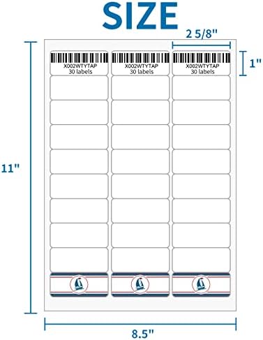 [2000 Sheets 60000 Labels] BESTIKER Address Labels 1” x 2-5/8” Shipping Mailing Labels 30 per Page Printable FBA Barcode Label, Laser & Inkjet Printer Labels 30up White - Image 2