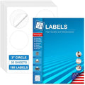 3" Round Labels, Printable for Laser & Inkjet, 180 Labels by Unknown