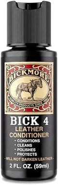 Bick 4 Leather Conditioner & Cleaner, Won't Darken Boots, Couch, Bags 2 oz by Bickmore