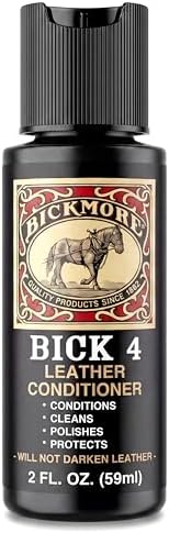 Bick 4 Leather Conditioner & Cleaner, Won't Darken Boots, Couch, Bags 2 oz by Bickmore