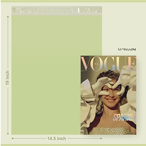 Metronic Poly Mailers 14.5X19 100PC, Strong Adhesive Shipping Bags for Clothing, Waterproof and Tear-Proof Shipping Envelopes, Packaging Bags Mailers Poly Bags, Avocado Green - Image 4