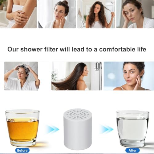 6 Pack Shower Filter Replacement Cartridge, 20 Stage for Hard Water - Image 4