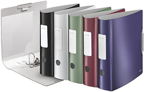 Leitz Lever Arch File, Garnet red, A4, Curved Spine 8.2 cm Width, Elastic Fastening, Light polyfoam, Style Range, 11080028 - Image 5