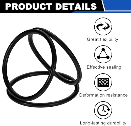 uxcell 10Pcs AS-028 NBR 70A O-Rings 1-3/8"ID x 1/16"CS/1.364"ID x 0.07"CS - Image 3