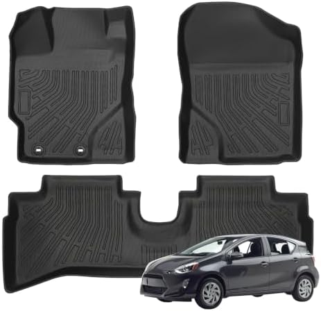 Priprilod TPE Floor Mats Liner Compatible with Toyota Prius C 2012-2015 by Priprilod