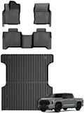 AOMSAZTO Floor Mats for 2022-2026 Toyota Tundra/Tundra Hybrid (Only CrewMax Cab) 5.5FT Truck Bed Mat - All Weather Protection Floor Liners & Bed Liner Set Accessories by AOMSAZTO